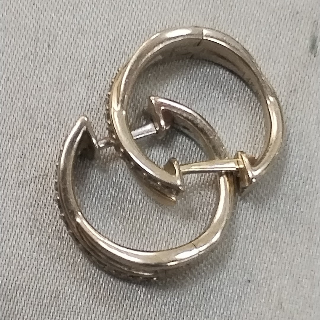 ARRACADAS PAR ORO BLANCO 14 K 5.1 GRMS (SEMINUEVO)