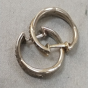 ARRACADAS PAR ORO BLANCO 14 K 5.1 GRMS (SEMINUEVO)