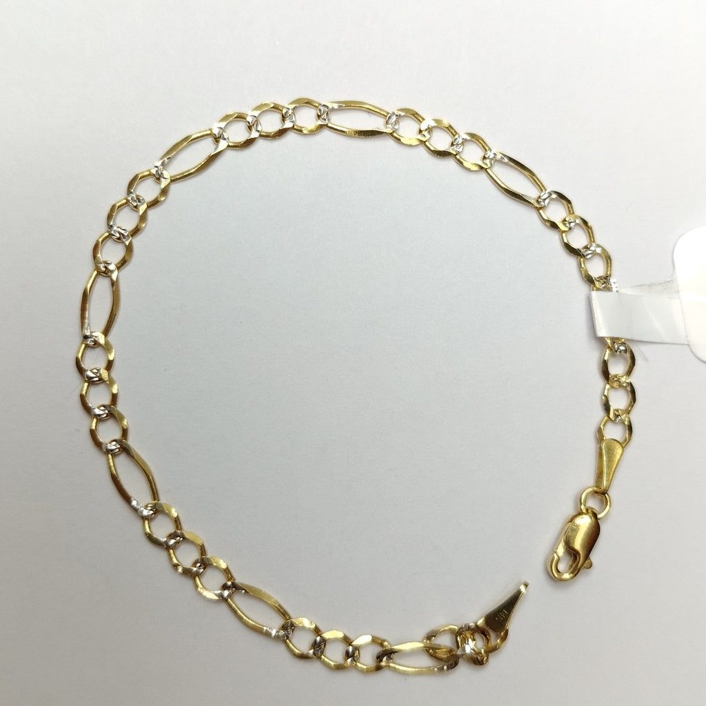 PULSERA 3X1 DIAMANTADA 14K 18 CM 2.5 GR (NUEVO)