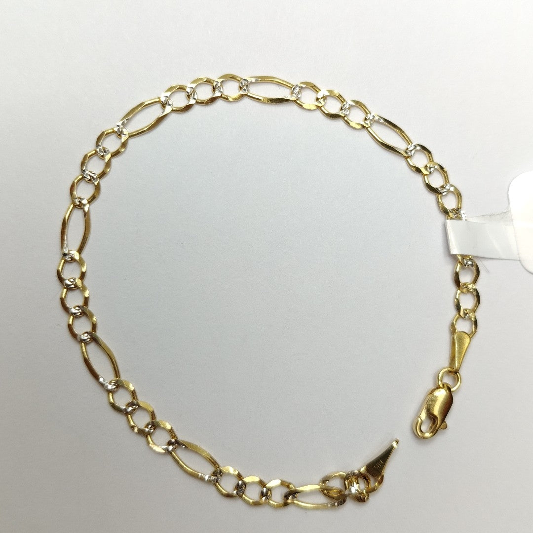 PULSERA 3X1 DIAMANTADA 14K 18 CM 2.5 GR (NUEVO)