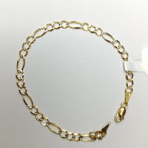 PULSERA 3X1 DIAMANTADA 14K 18 CM 2.5 GR (NUEVO)