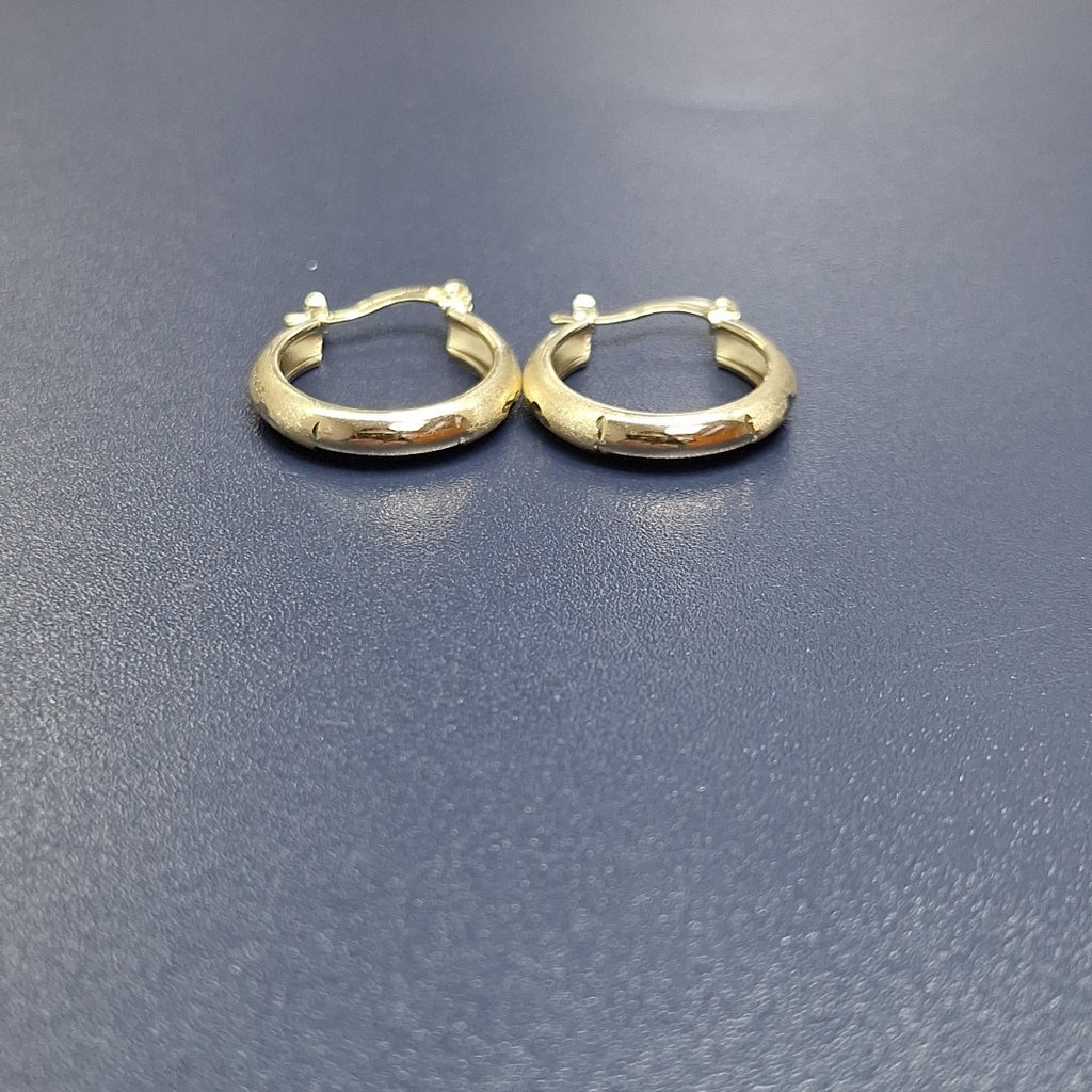 ARETES TEJIDO ARRACADA SATINADA 14K 2.6 GR (NUEVO)
