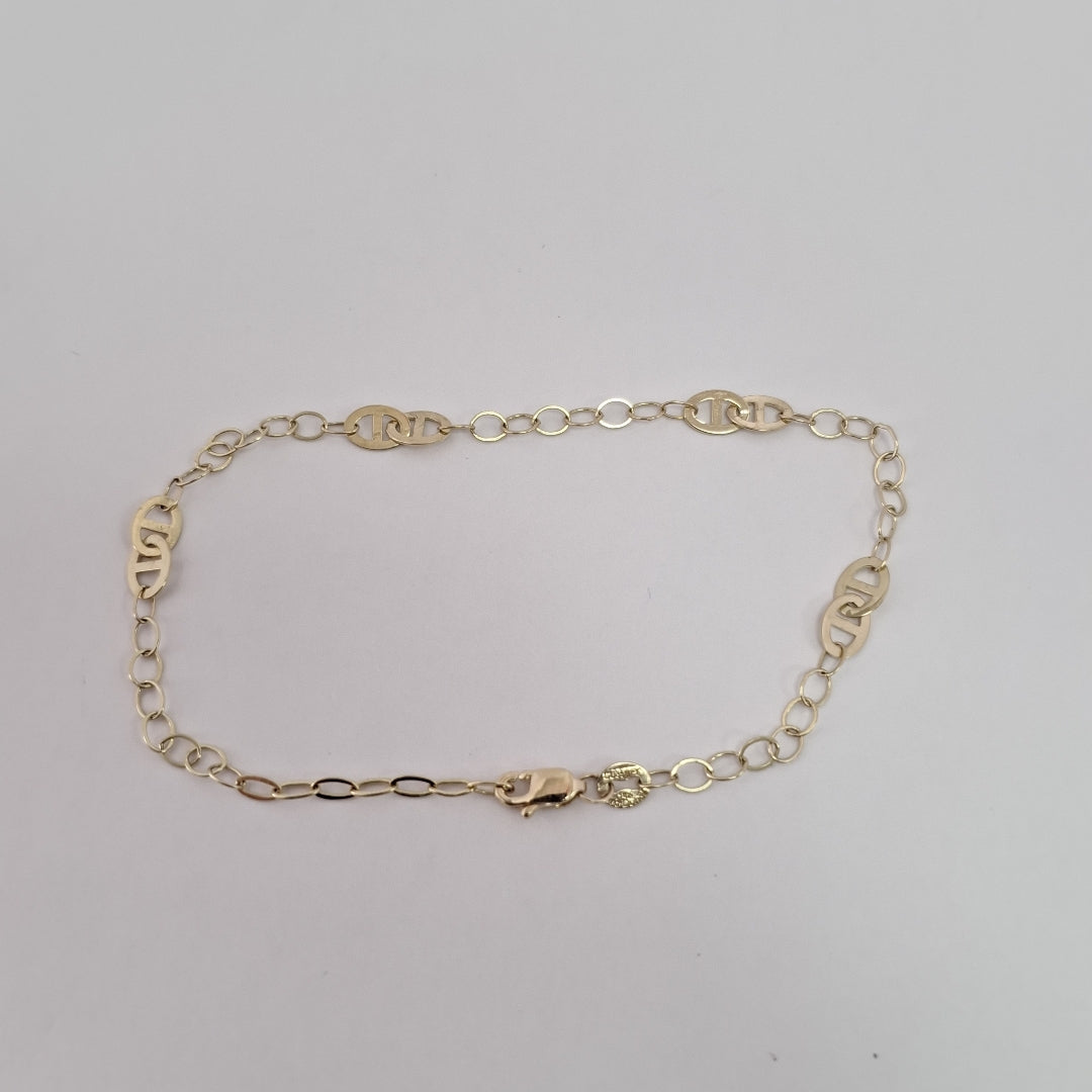 PULSERA ESPECIAL 14K 21 CM 1.9 GR (NUEVO)