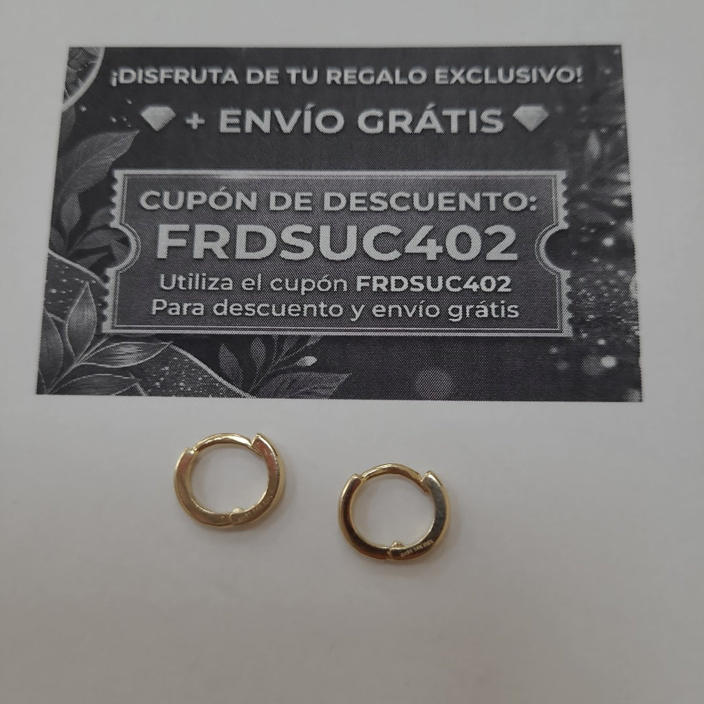 ARETES HUGGIE 14K 1.4 GR (NUEVO)