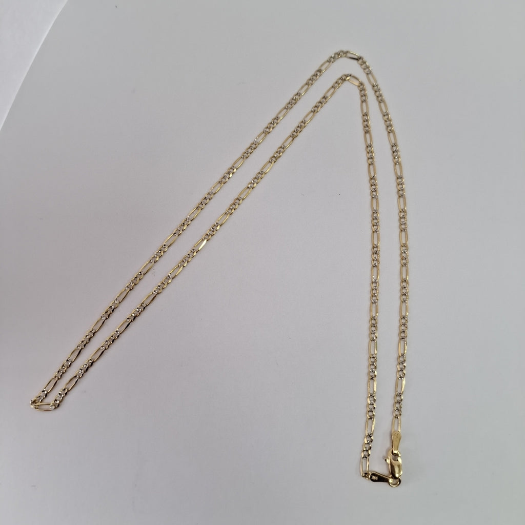 CADENA 3X1 DIAMANTADA 14K 55 CM 4.8 GR (NUEVO)