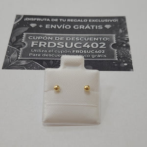 BROQUELES BROQUEL FIG ESFERA 14K 0.1408 GR (NUEVO)