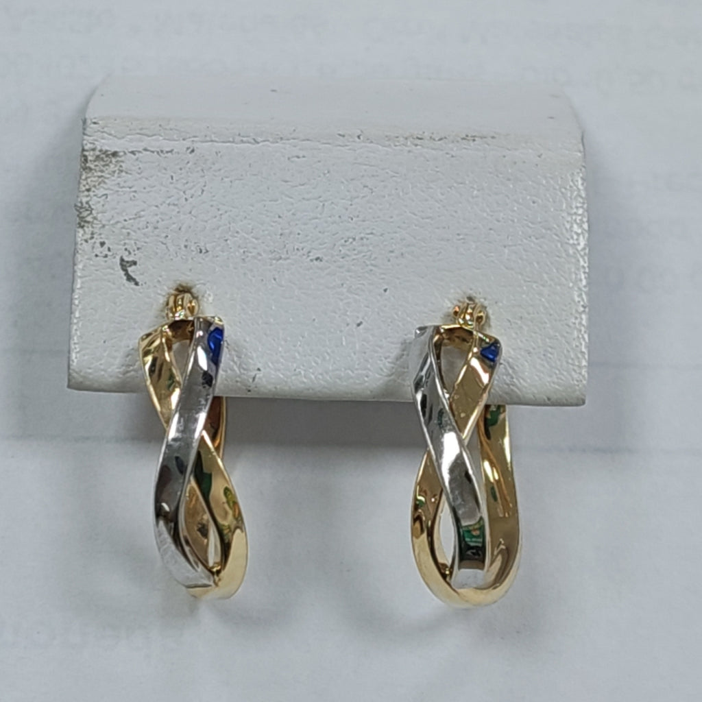 ARRACADAS PAR ORO, ORO COMBINADO 14 K 1.6 GRMS (SEMINUEVO)
