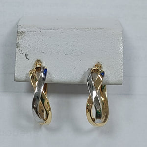 ARRACADAS PAR ORO, ORO COMBINADO 14 K 1.6 GRMS (SEMINUEVO)