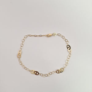 PULSERA ESPECIAL 14K 21 CM 1.9 GR (NUEVO)