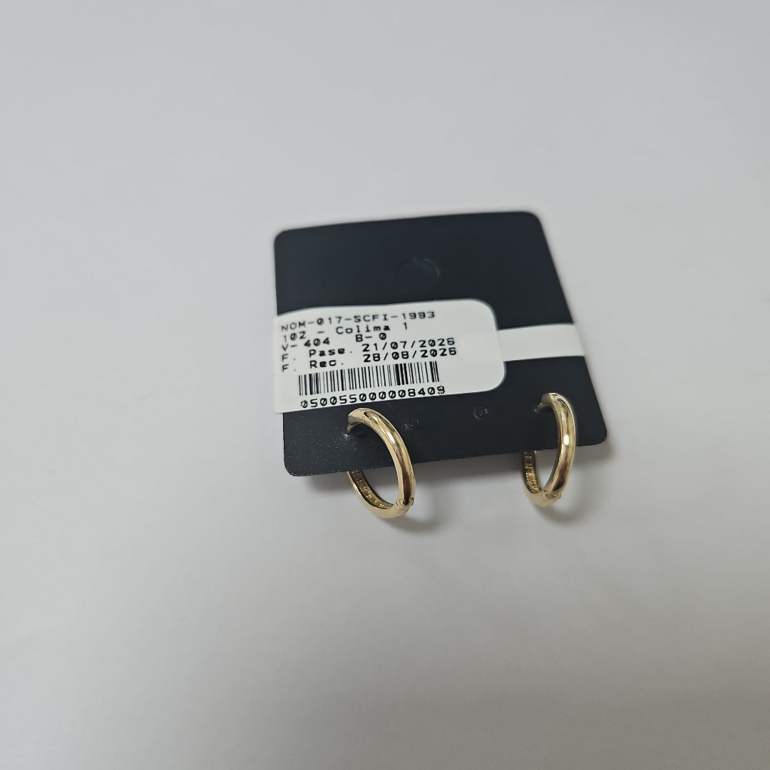 ARETES ARRACADA C CIRCONIAS 14K 1.6 GR (NUEVO)