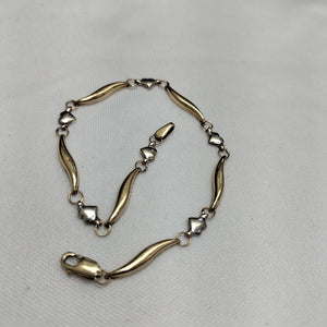 PULSERA ORO COMBINADO 14 K 2,40 GRMS (SEMINUEVO)