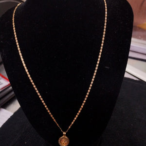 CADENA, MEDALLA RELIGIOSA ORO COMBINADO 10 K 2.3 GRMS (SEMINUEVO)