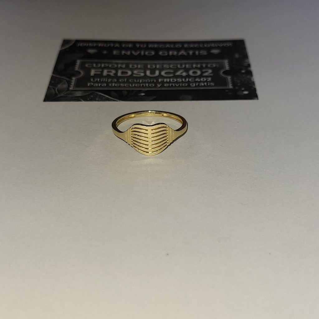 ANILLOS CORAZON 14K TALLA 8 1.8 GR (NUEVO)