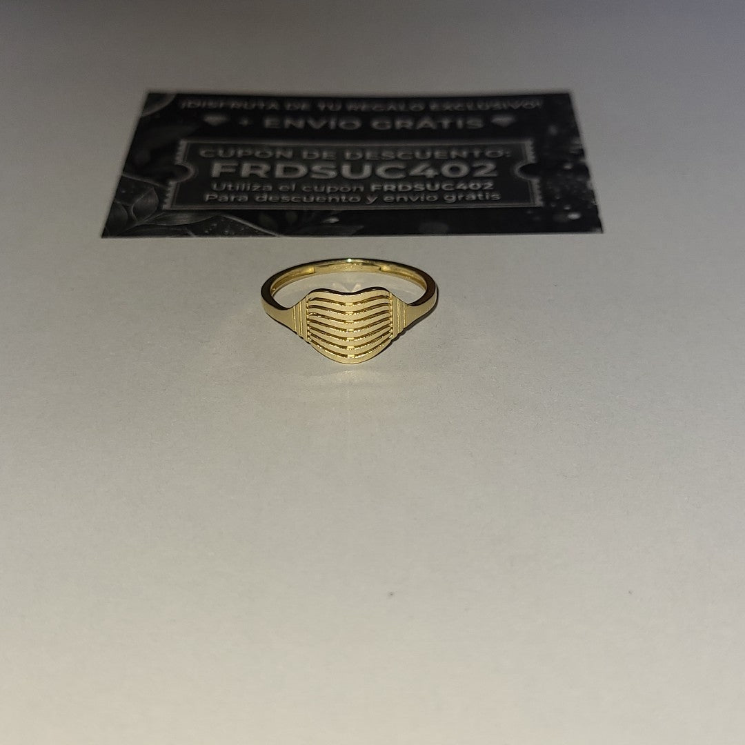 ANILLOS CORAZON 14K TALLA 8 1.8 GR (NUEVO)