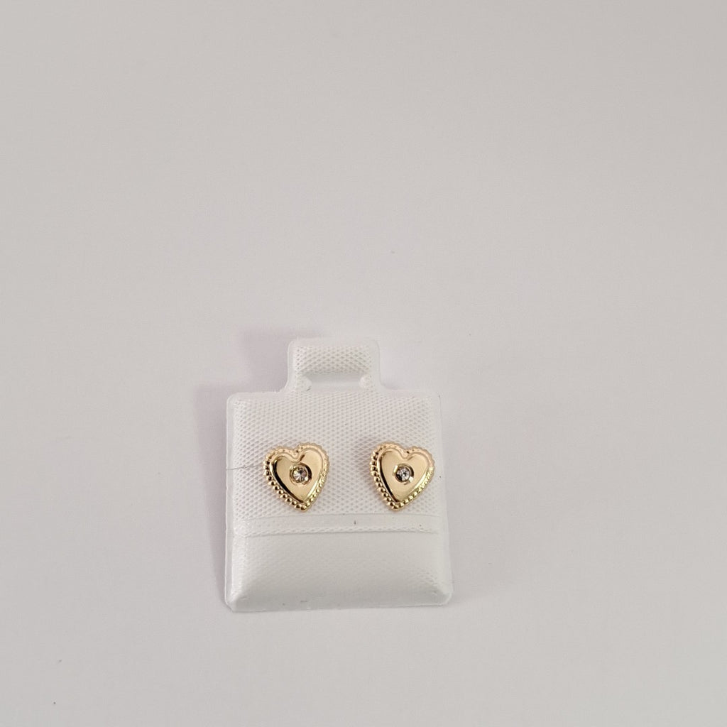 BROQUELES BROQUEL FIG CORAZON C CIRCONIA 14K 0.2614 GR (NUEVO)