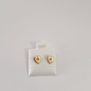 BROQUELES BROQUEL FIG CORAZON C CIRCONIA 14K 0.2614 GR (NUEVO)