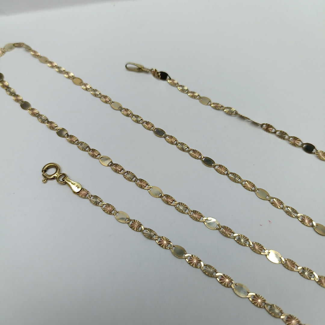 CADENA ORO,ORO COMBINADO 14 K 3,30 GRMS (SEMINUEVO)