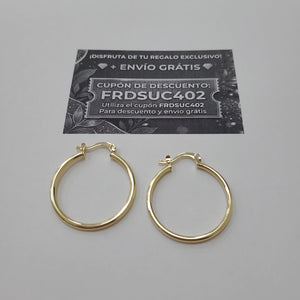 ARETES TEJIDO ARRACADAS LISAS 14K 1.4 GR (NUEVO)