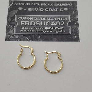 ARETES ARRACADAS ESTRIADAS 14K 1.4 GR (NUEVO)