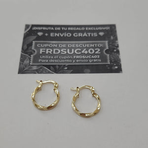 ARETES ARRACADAS TORZAL 14K 1.2 GR (NUEVO)