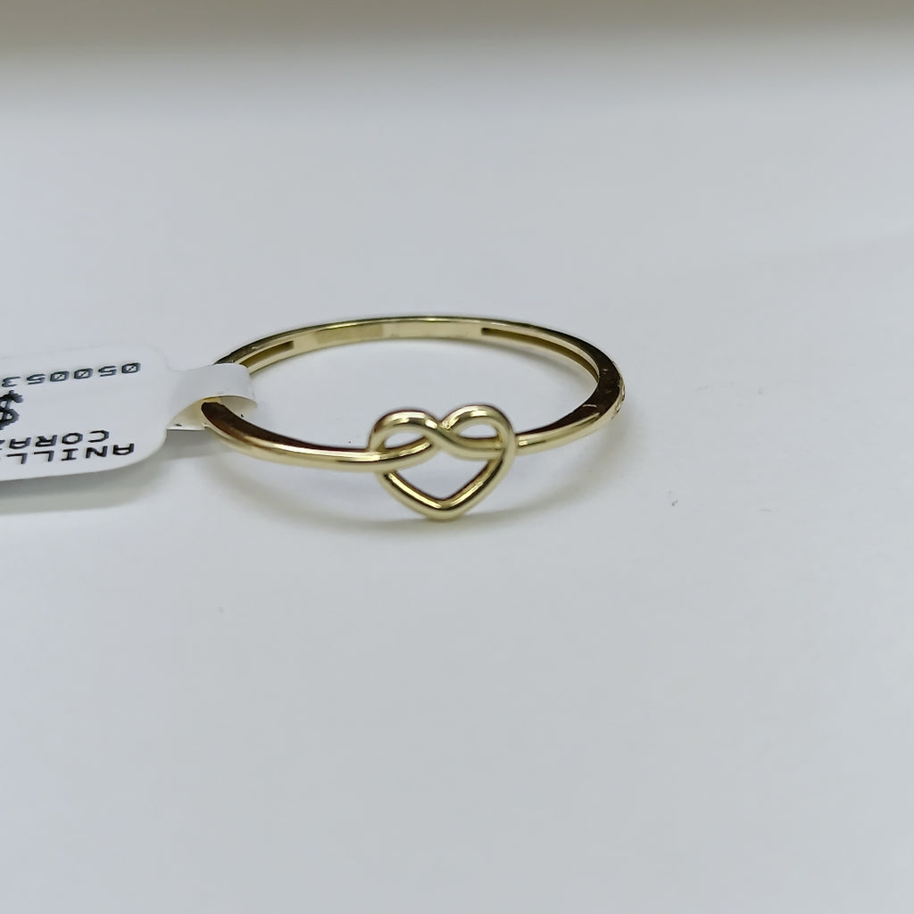 ANILLOS ANILLITO FIG CORAZON 10K TALLA 9 0.9 GR (NUEVO)