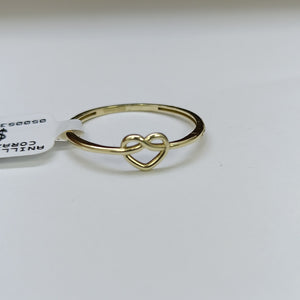 ANILLOS ANILLITO FIG CORAZON 10K TALLA 9 0.9 GR (NUEVO)