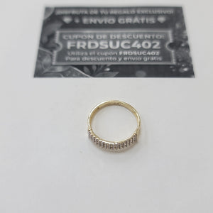 ANILLO ANILLITO C CIRCONIAS 14K 7 TALLA 1.6 GR (NUEVO)