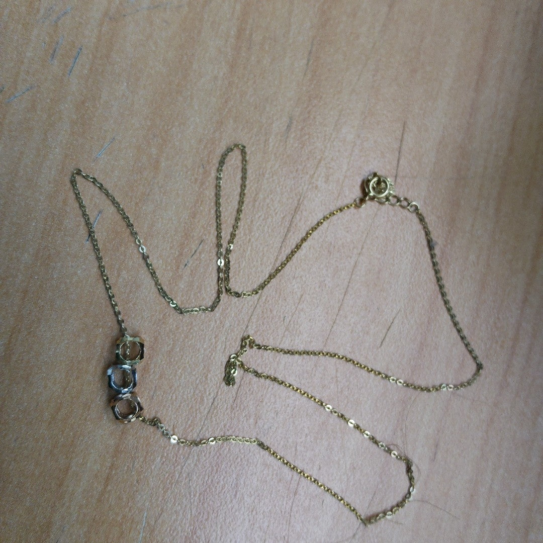 CADENA,DIJE ORO,ORO COMBINADO 14 K 1,60 GRMS (SEMINUEVO)