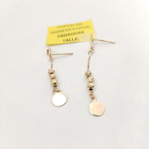 ARETES PAR ORO,RODIADO 14 K 2,70 GRMS (SEMINUEVO)