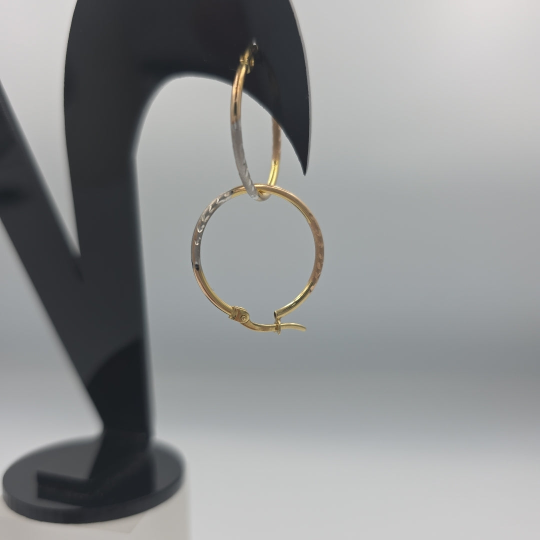 ARRACADAS PAR ORO,ORO COMBINADO 14 K 1,40 GRMS (SEMINUEVO)
