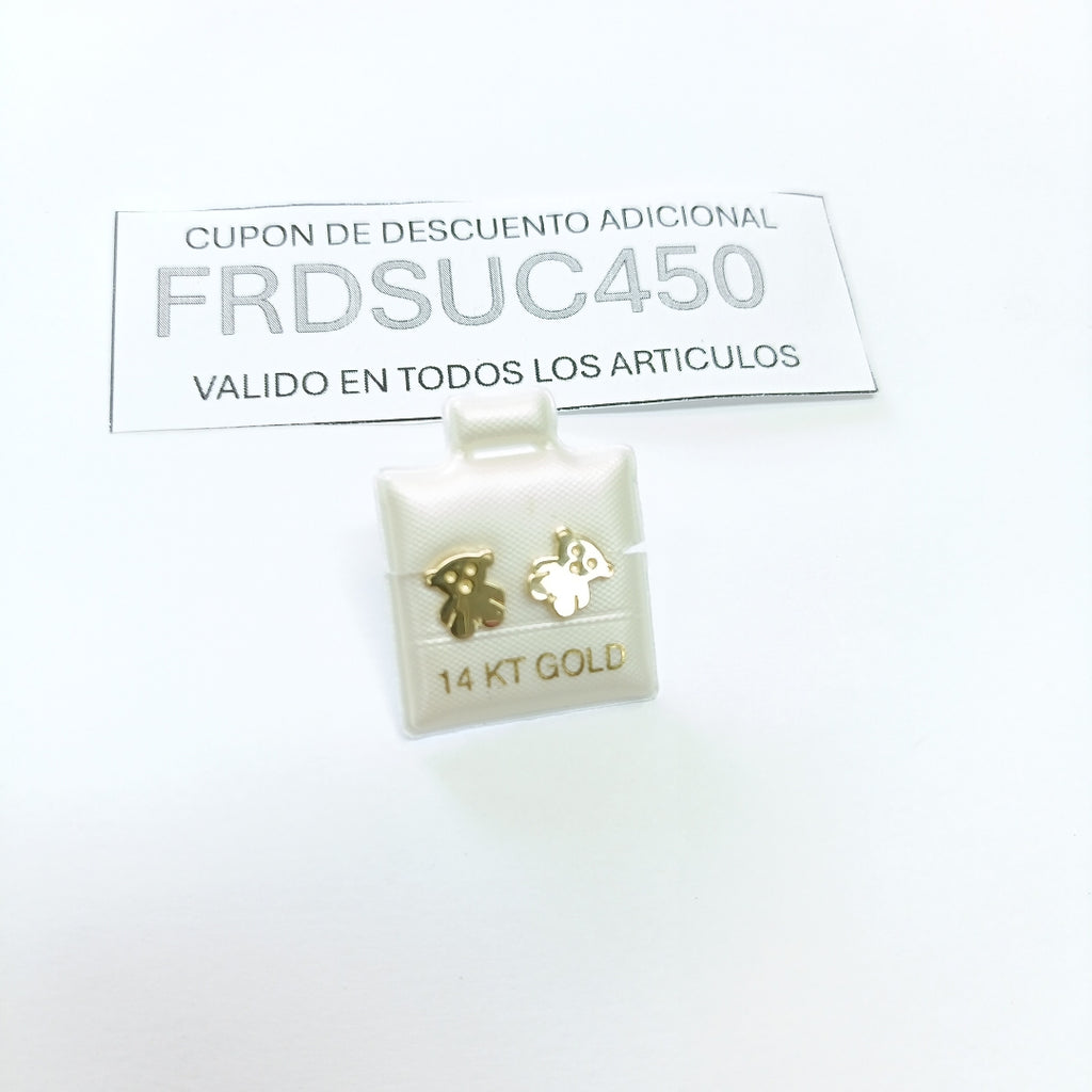 BROQUELES ORO 14K 1 (NUEVO)