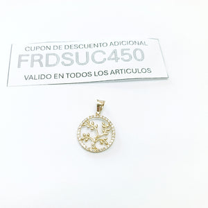DIJE DE ARBOL DE LA VIDA C CIRCONIAS 14K 1.3 GR (NUEVO)