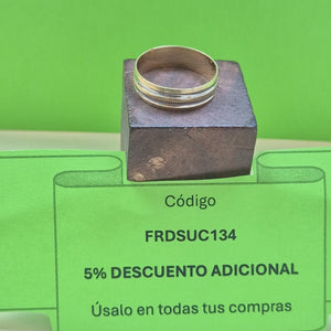 ANILLO ORO COMBINADO 14 K 2.2 GRMS (SEMINUEVO)