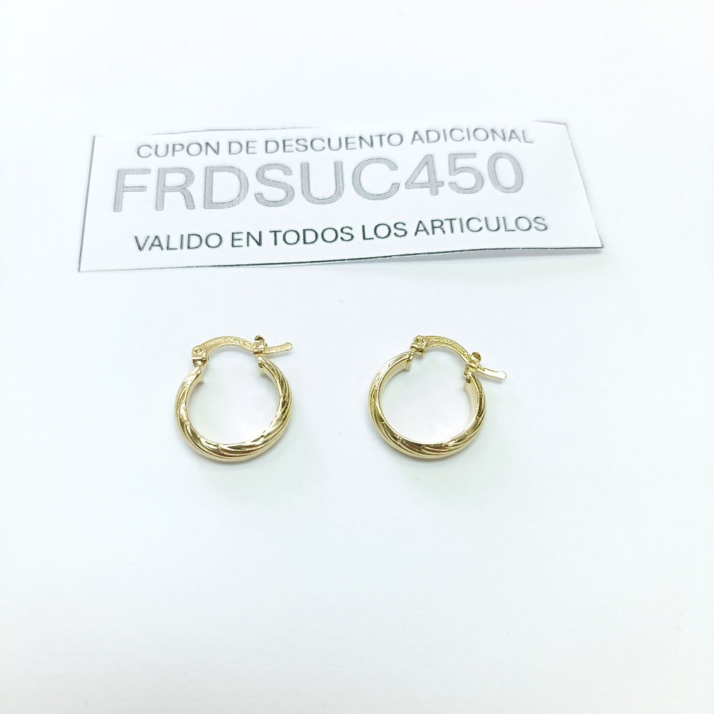 ARETES ARRACADA ASTRIADA 14K 1.6 GR (NUEVO)