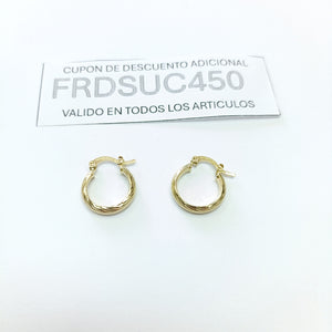 ARETES ARRACADA ASTRIADA 14K 1.6 GR (NUEVO)