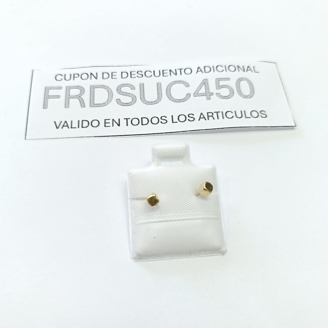 BROQUELES BROQUEL FIG CUBO 14K 0.203 GR (NUEVO)