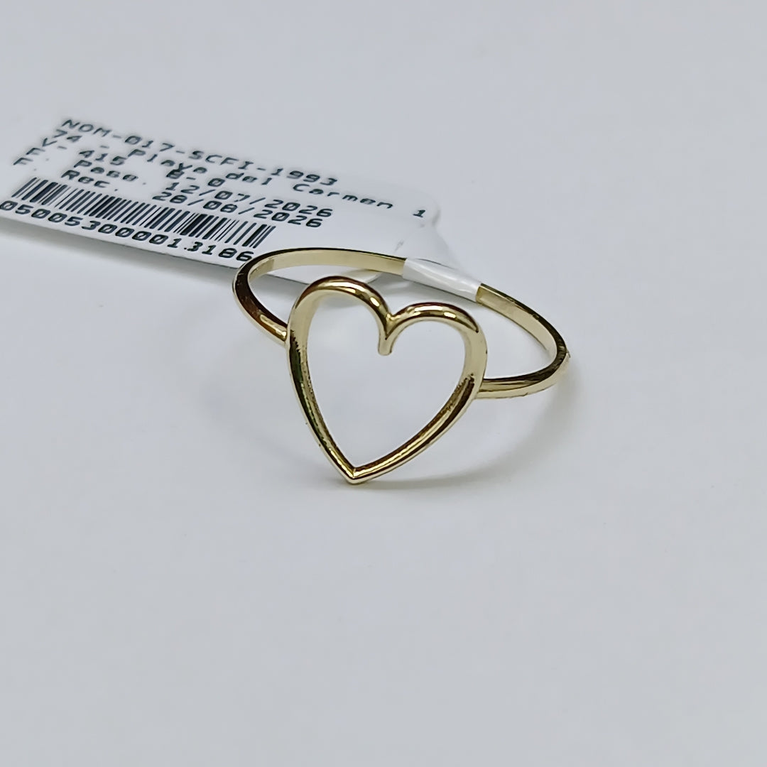 ANILLOS ANILLITO FIG CORAZON 10K TALLA 8 0.8 GR (NUEVO)