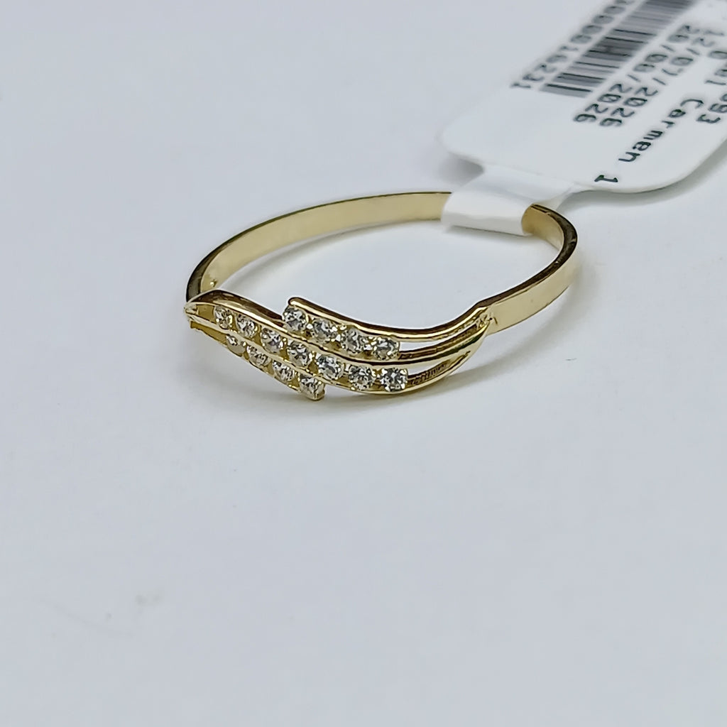 ANILLOS CON CIRCONIAS 14K TALLA 7 0.8 GR (NUEVO)