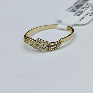 ANILLOS CON CIRCONIAS 14K TALLA 7 0.8 GR (NUEVO)