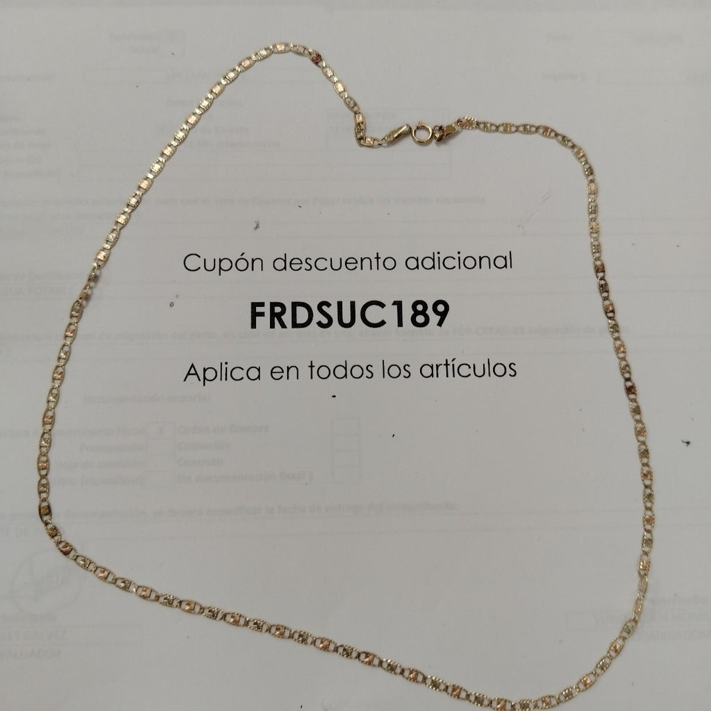 CADENA ORO COMBINADO 10 K 3.6 GRMS (SEMINUEVO)