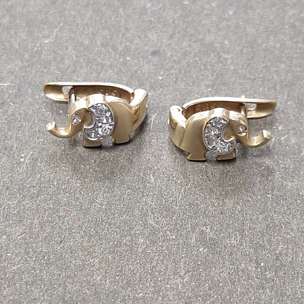 BROQUELES PAR ORO 14 K 3,10 GRMS (SEMINUEVO)