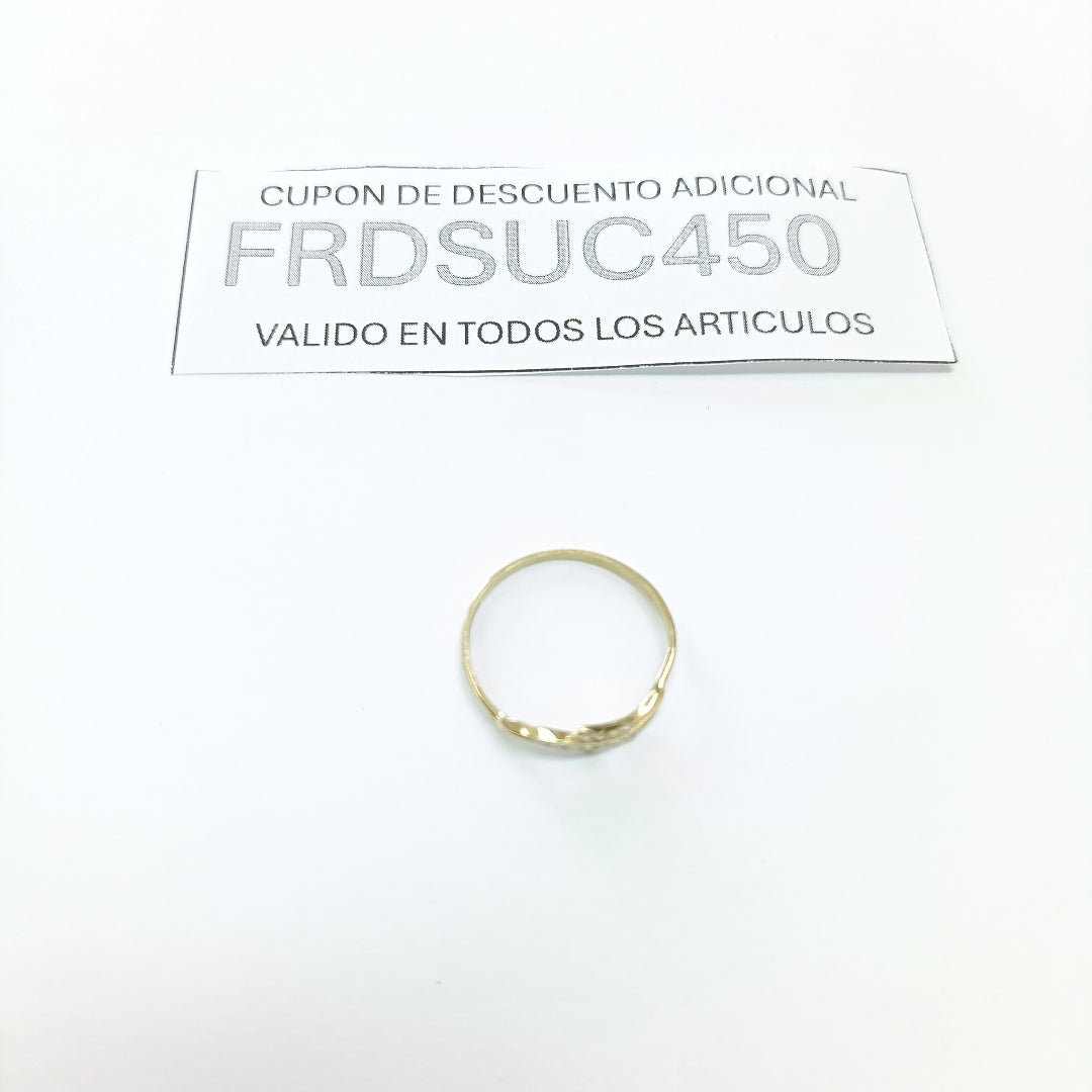 ANILLOS C CIRCONIAS 14K TALLA 8 0.8 GR (NUEVO)