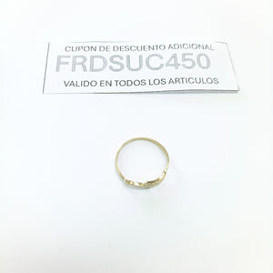 ANILLOS C CIRCONIAS 14K TALLA 8 0.8 GR (NUEVO)