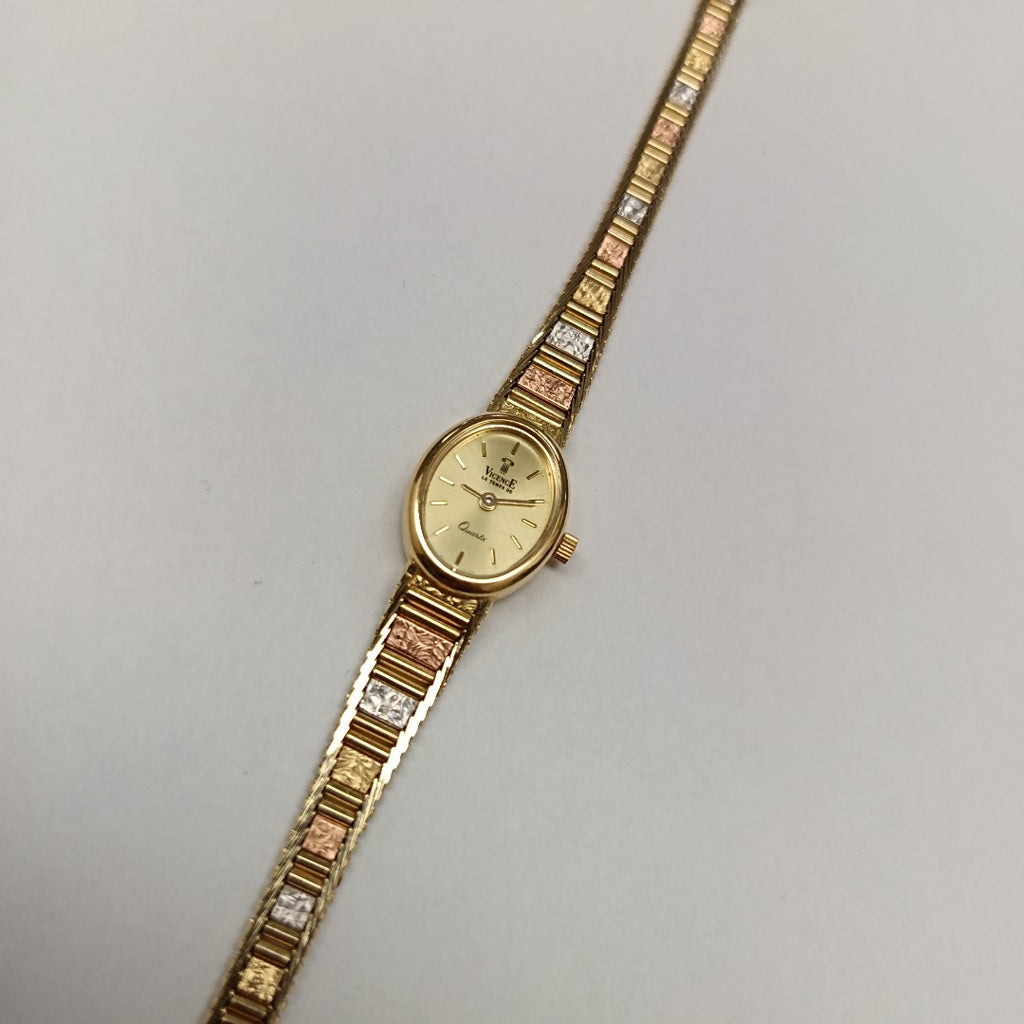 RELOJ CAJA Y PULSO ORO ORO COMBINADO 14 K 20,90 GRMS (SEMINUEVO)