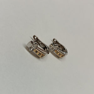 ARRACADAS PAR ORO,ORO BLANCO 14 K 4,60 GRMS (SEMINUEVO)