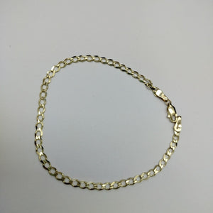 PULSERA TEJIDO BARBADA 14K 21 CM 3.8 GR (NUEVO)