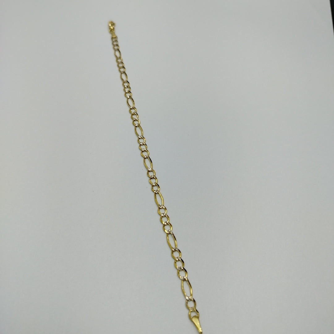 PULSERA 3X1 DIAMANTADA 14K 18 CM 2.7 GR (NUEVO)