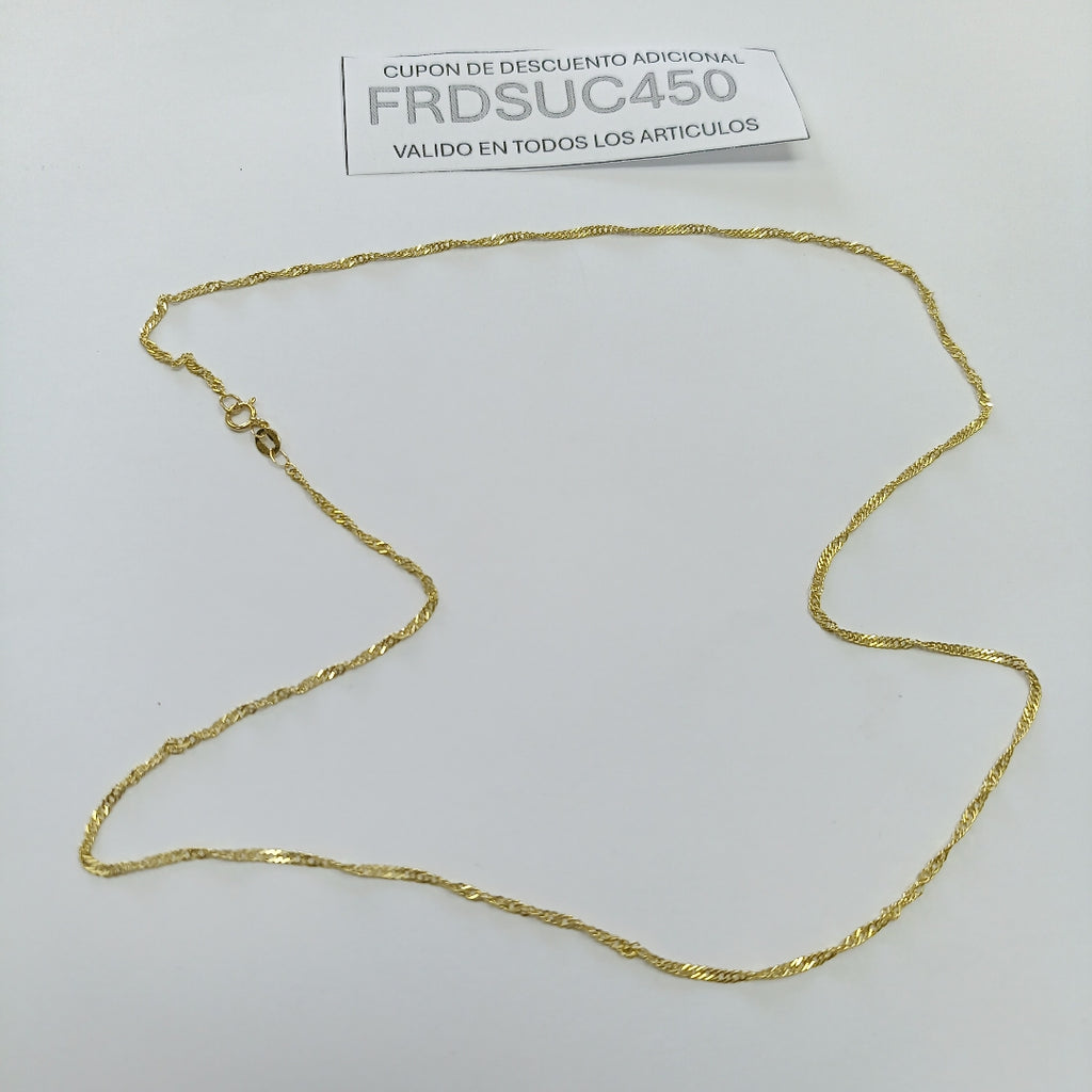 CADENA MEDIO TORZAL 10K 55 CM 2.5 GR (NUEVO)