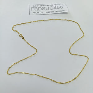 CADENA MEDIO TORZAL 10K 55 CM 2.5 GR (NUEVO)