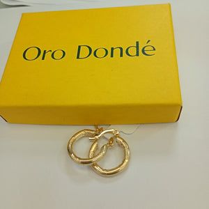 ARETES TEJIDO ARRACADAS CON DISEÑO 14K 2.6 GR (NUEVO)